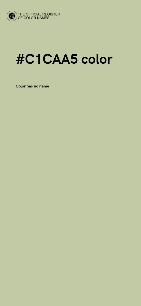 #C1CAA5 color image