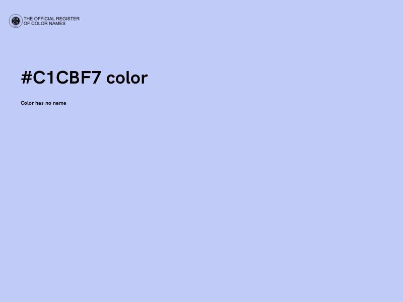 #C1CBF7 color image