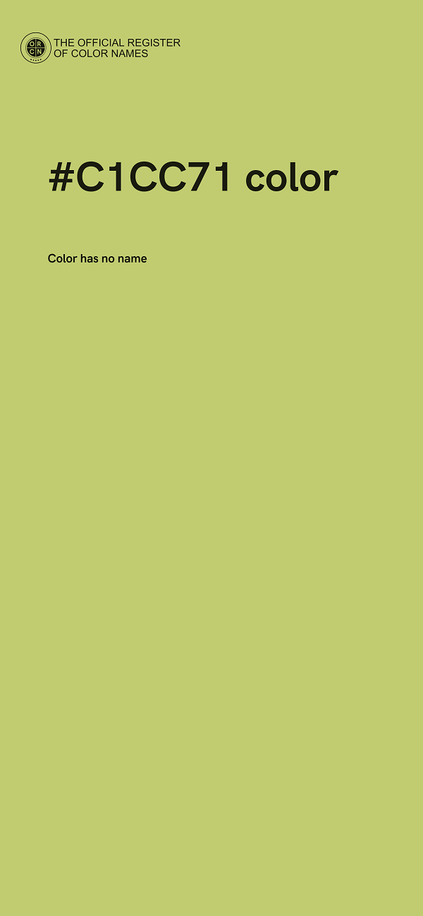 #C1CC71 color image