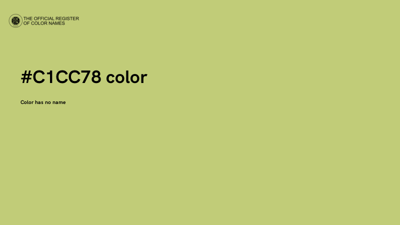 #C1CC78 color image