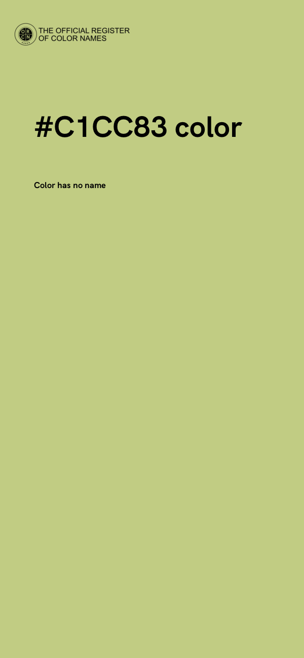 #C1CC83 color image