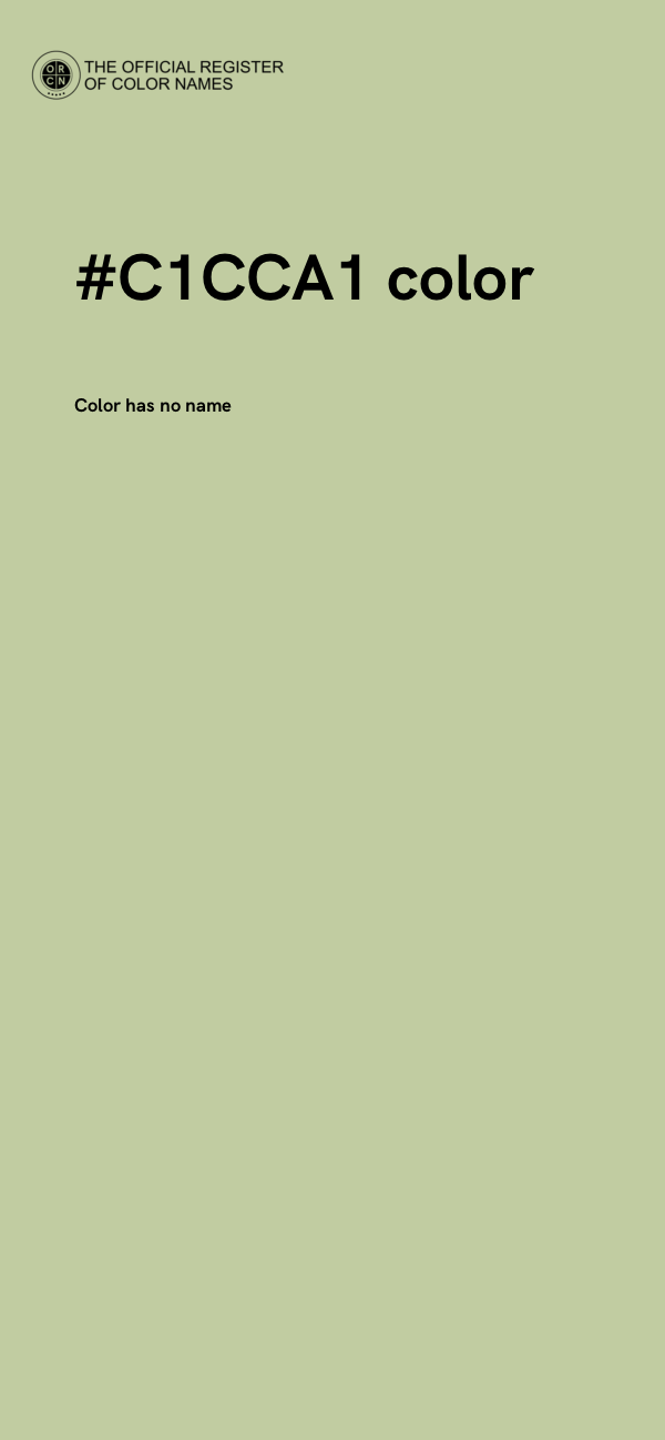 #C1CCA1 color image