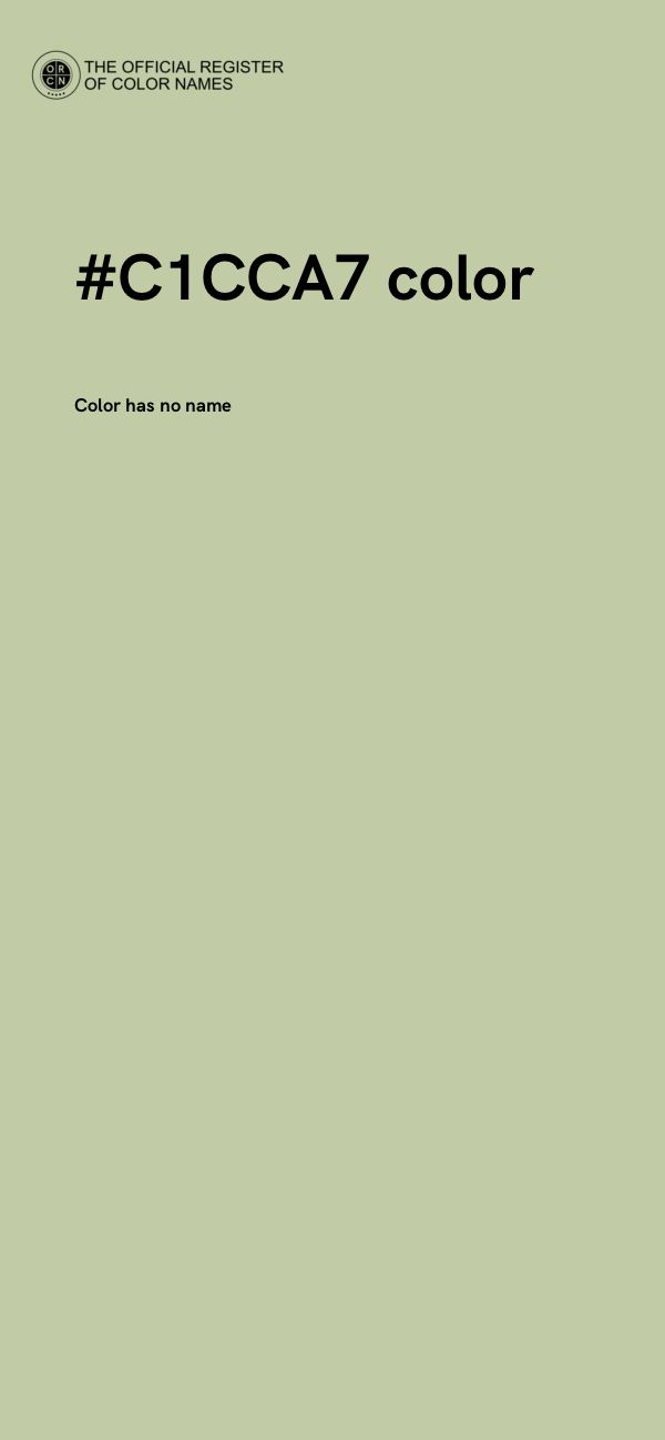#C1CCA7 color image