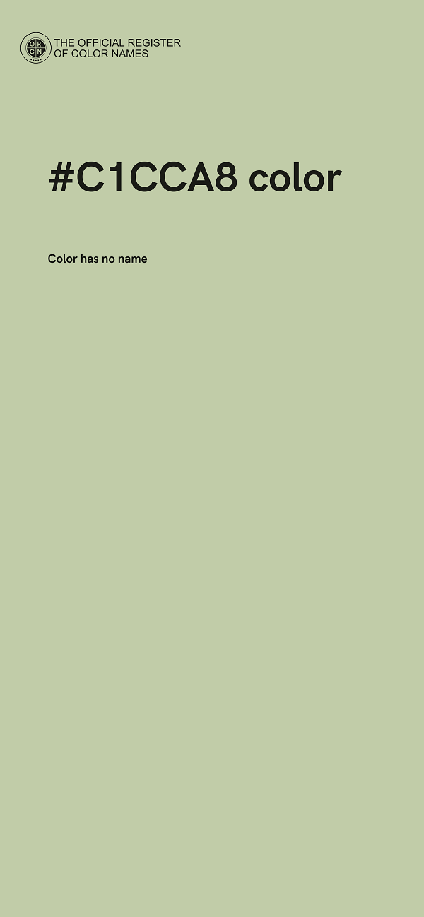 #C1CCA8 color image