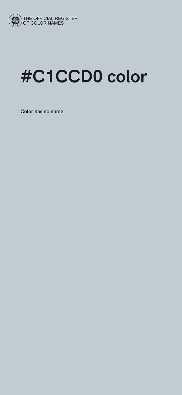 #C1CCD0 color image