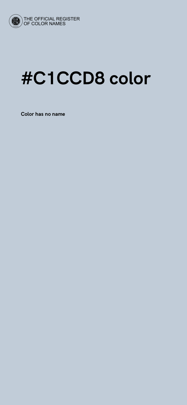 #C1CCD8 color image