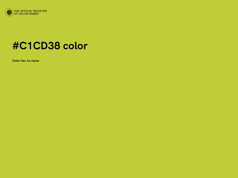 #C1CD38 color image