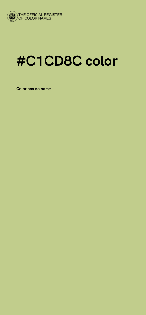 #C1CD8C color image