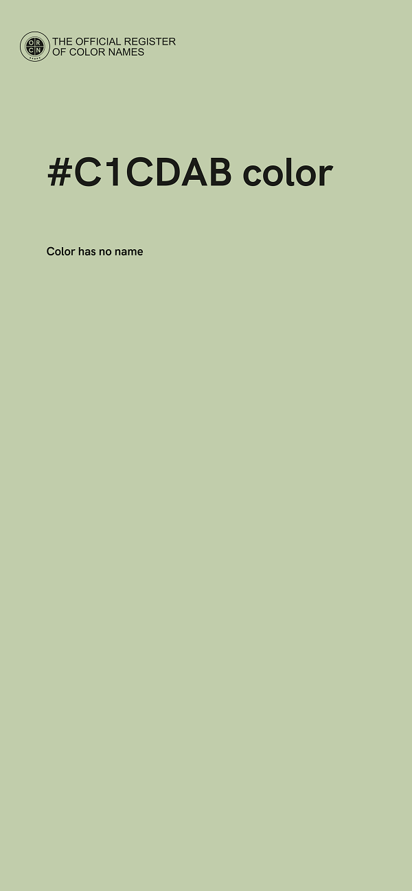 #C1CDAB color image