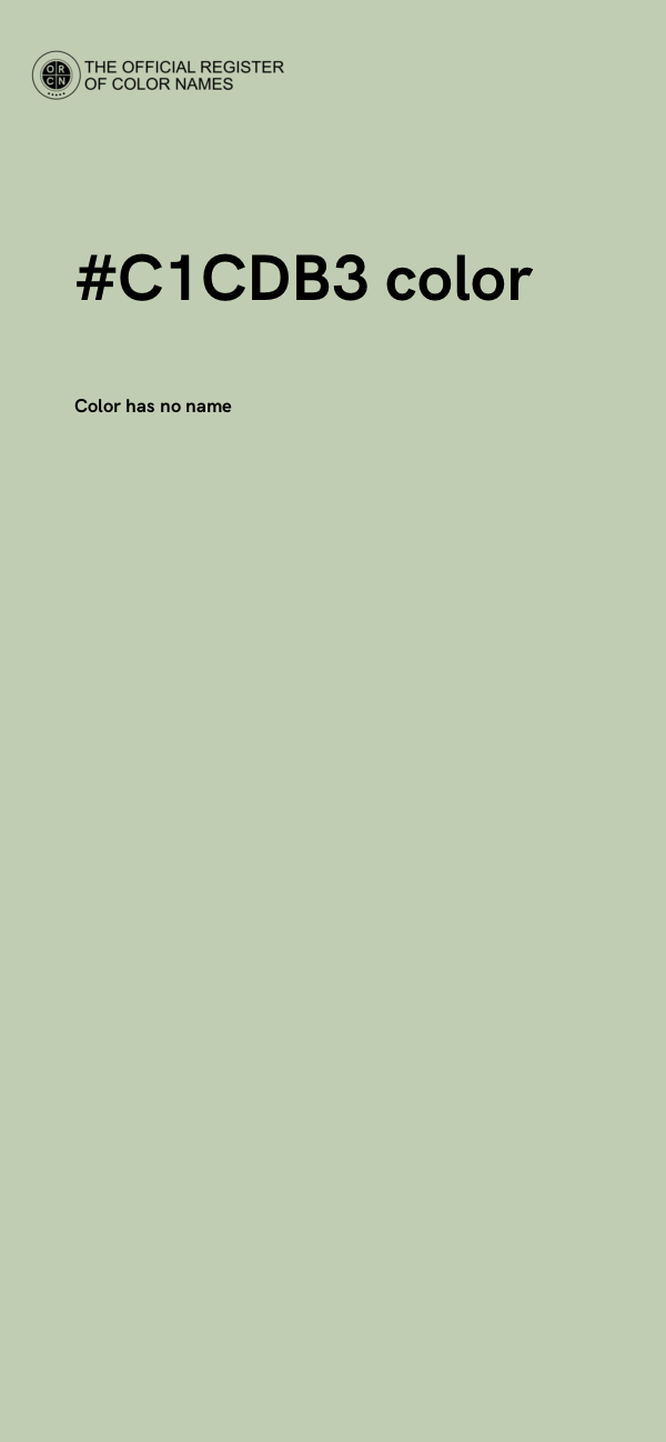 #C1CDB3 color image