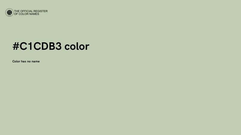 #C1CDB3 color image