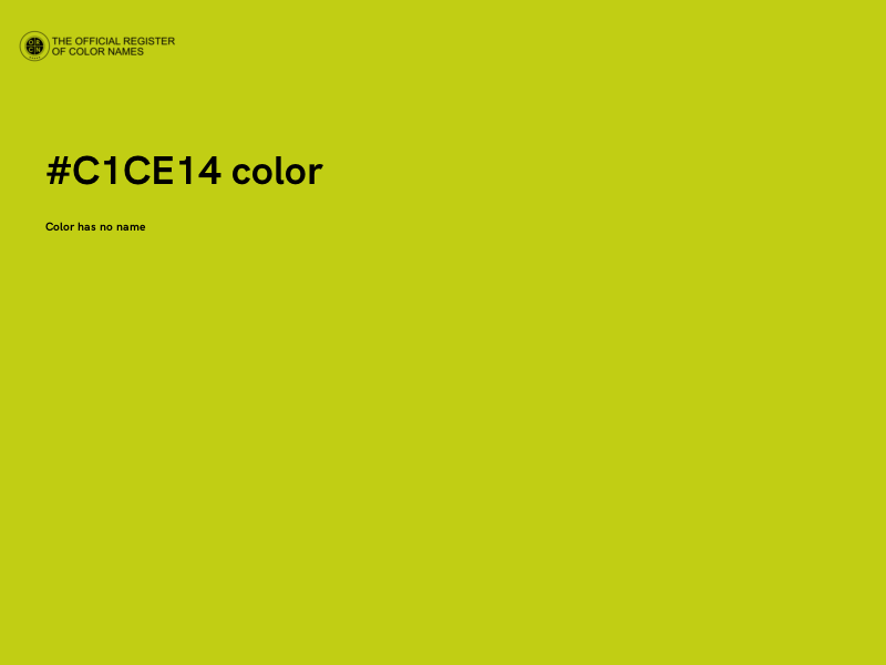 #C1CE14 color image