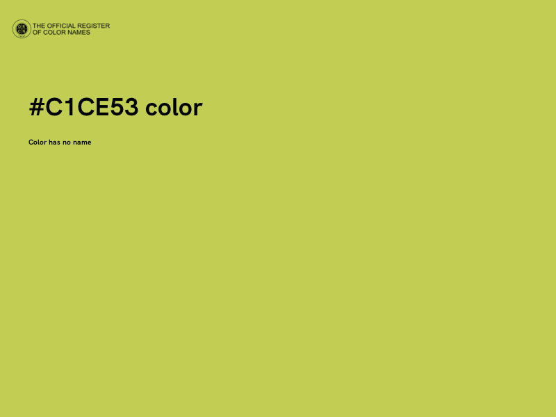 #C1CE53 color image