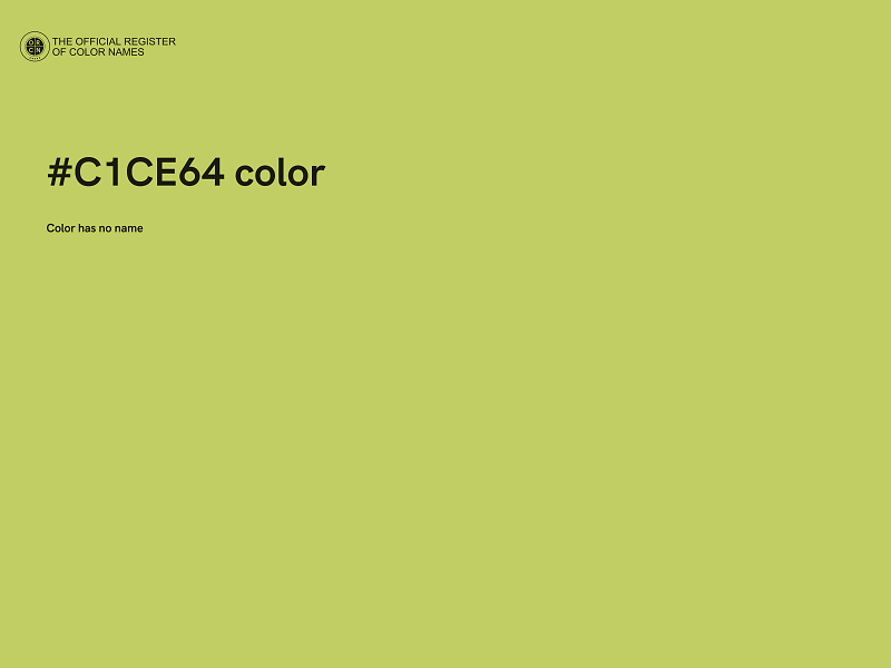 #C1CE64 color image