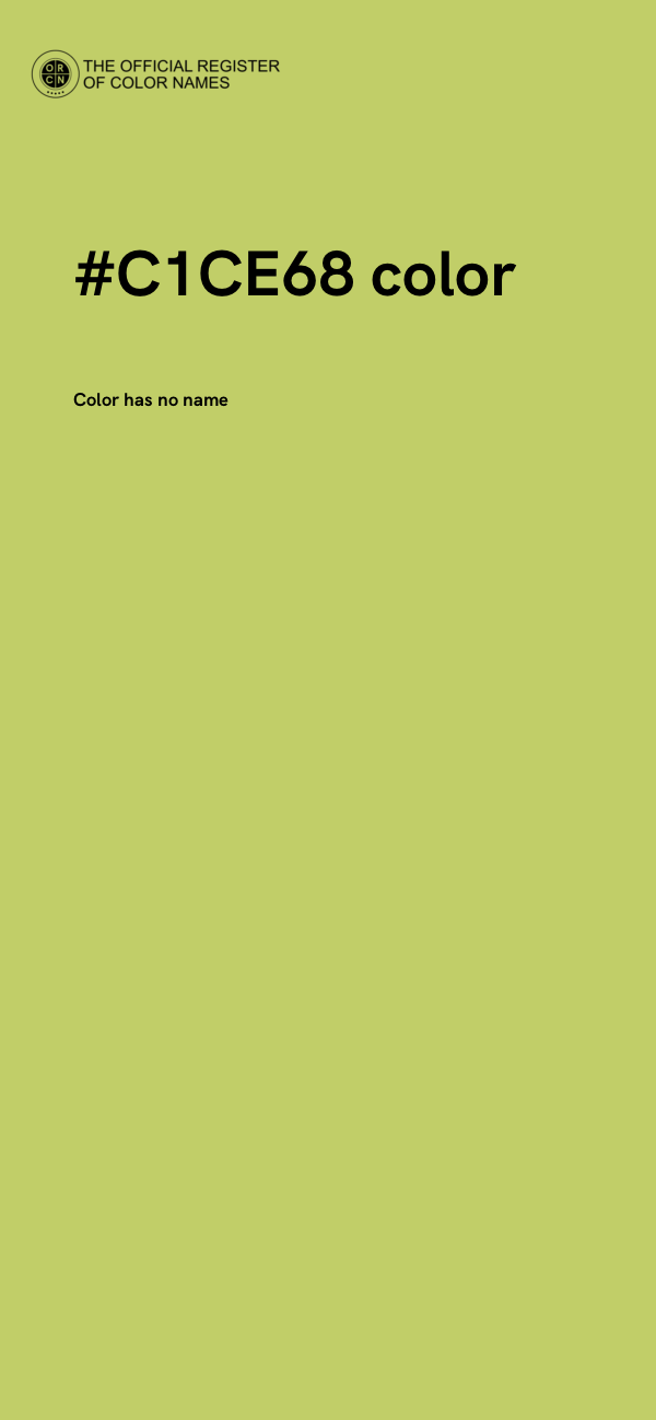 #C1CE68 color image