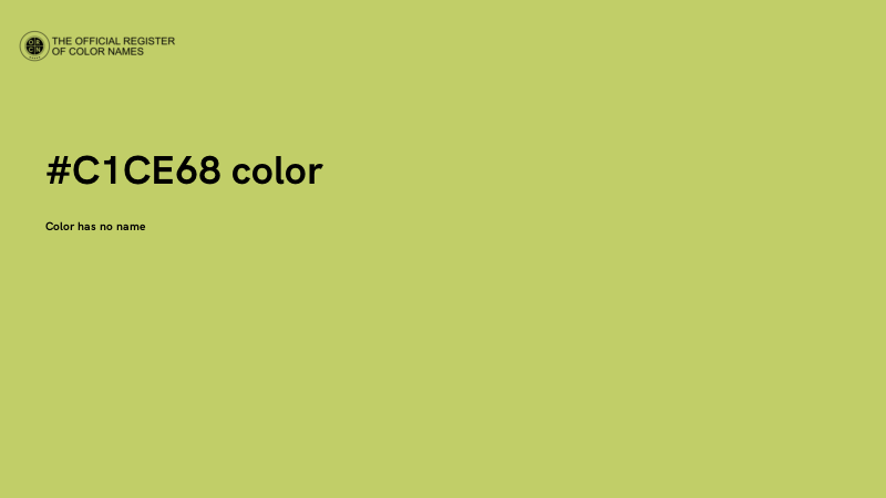 #C1CE68 color image