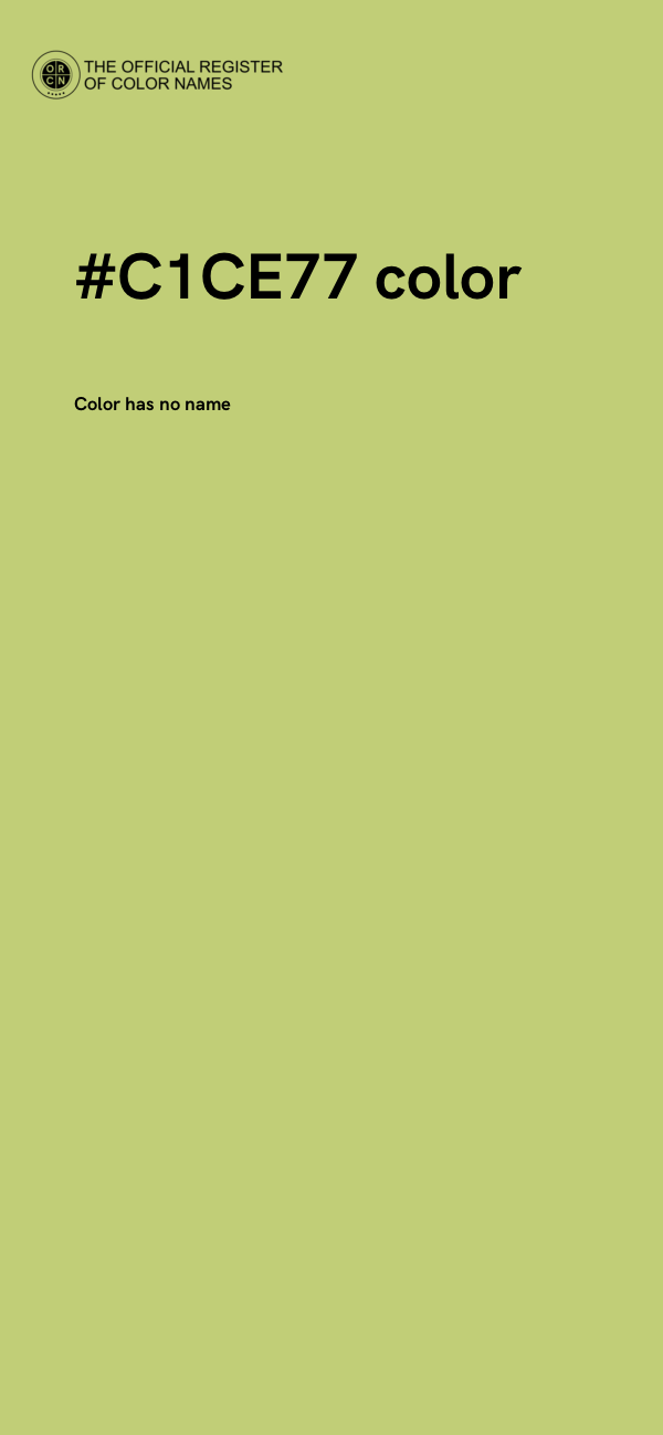 #C1CE77 color image