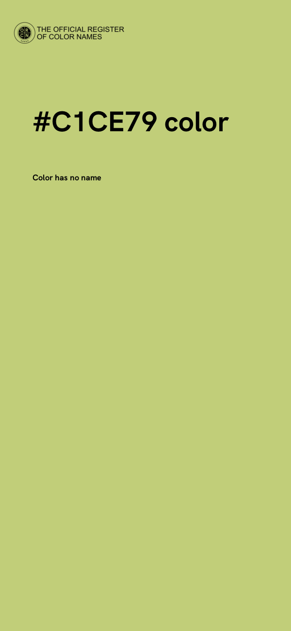 #C1CE79 color image