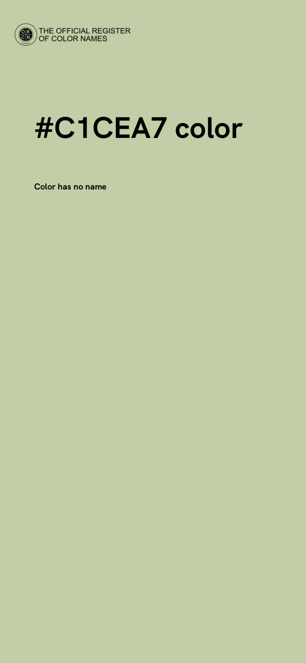 #C1CEA7 color image