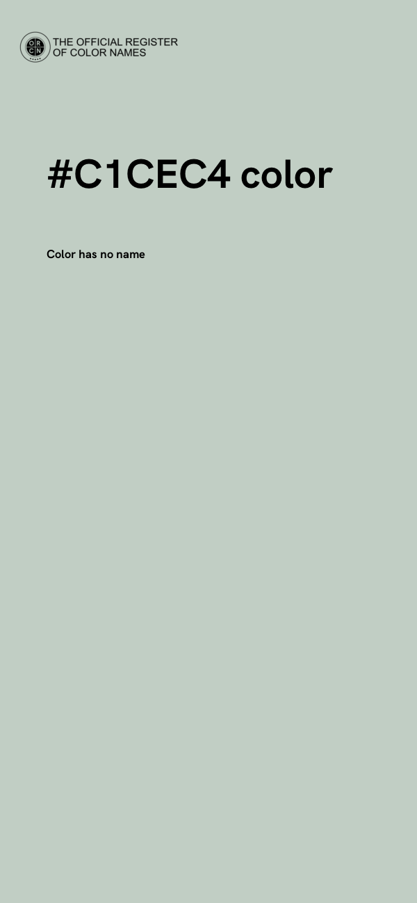 #C1CEC4 color image