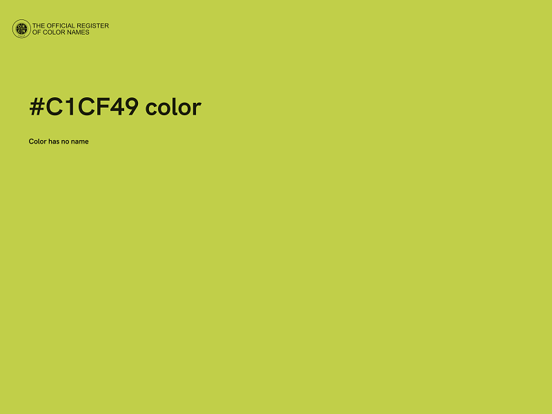 #C1CF49 color image