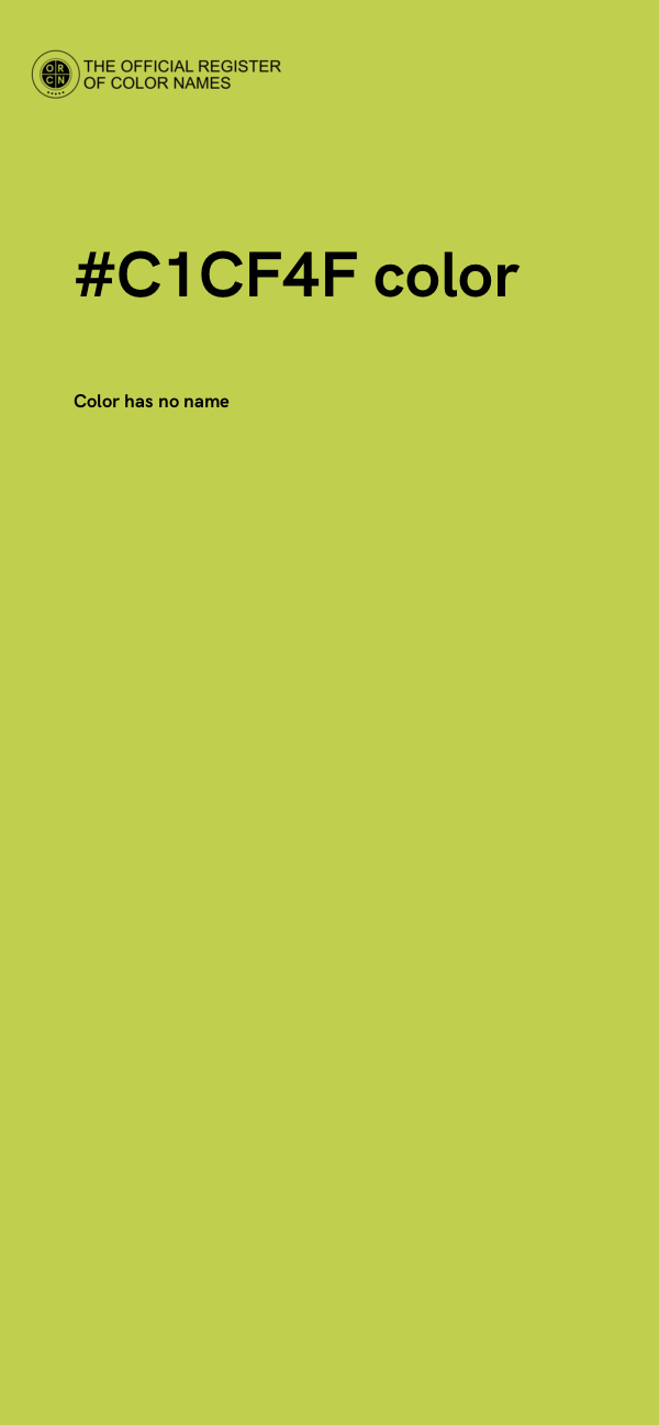 #C1CF4F color image