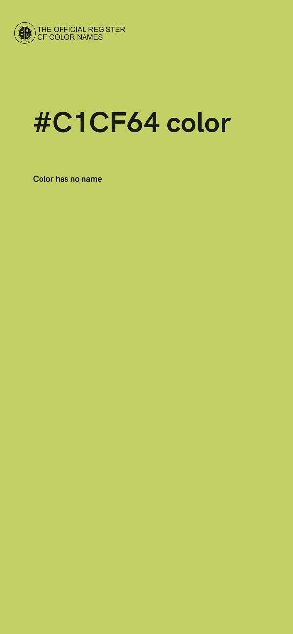 #C1CF64 color image