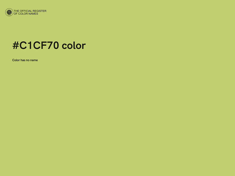 #C1CF70 color image