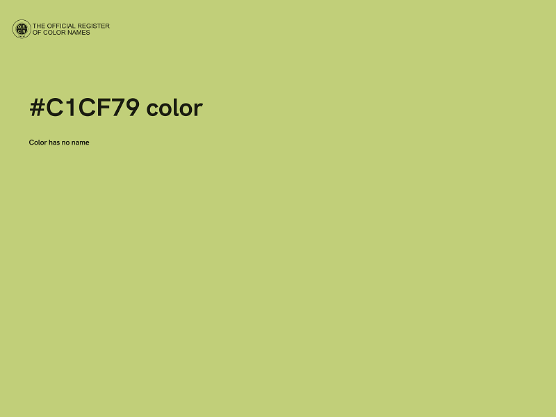 #C1CF79 color image