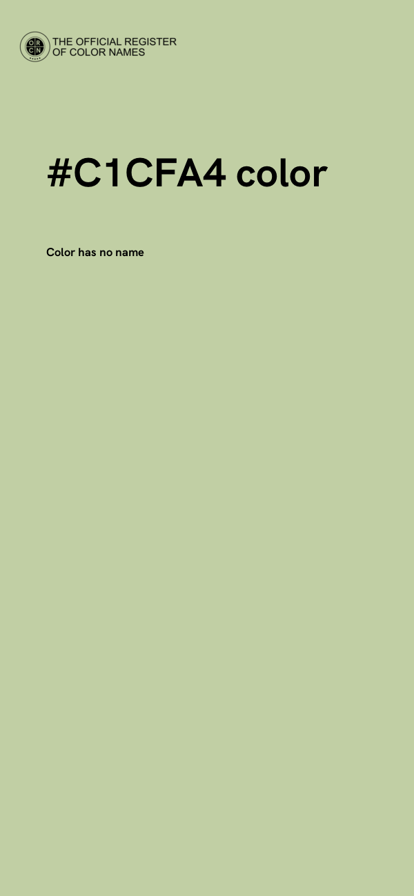 #C1CFA4 color image