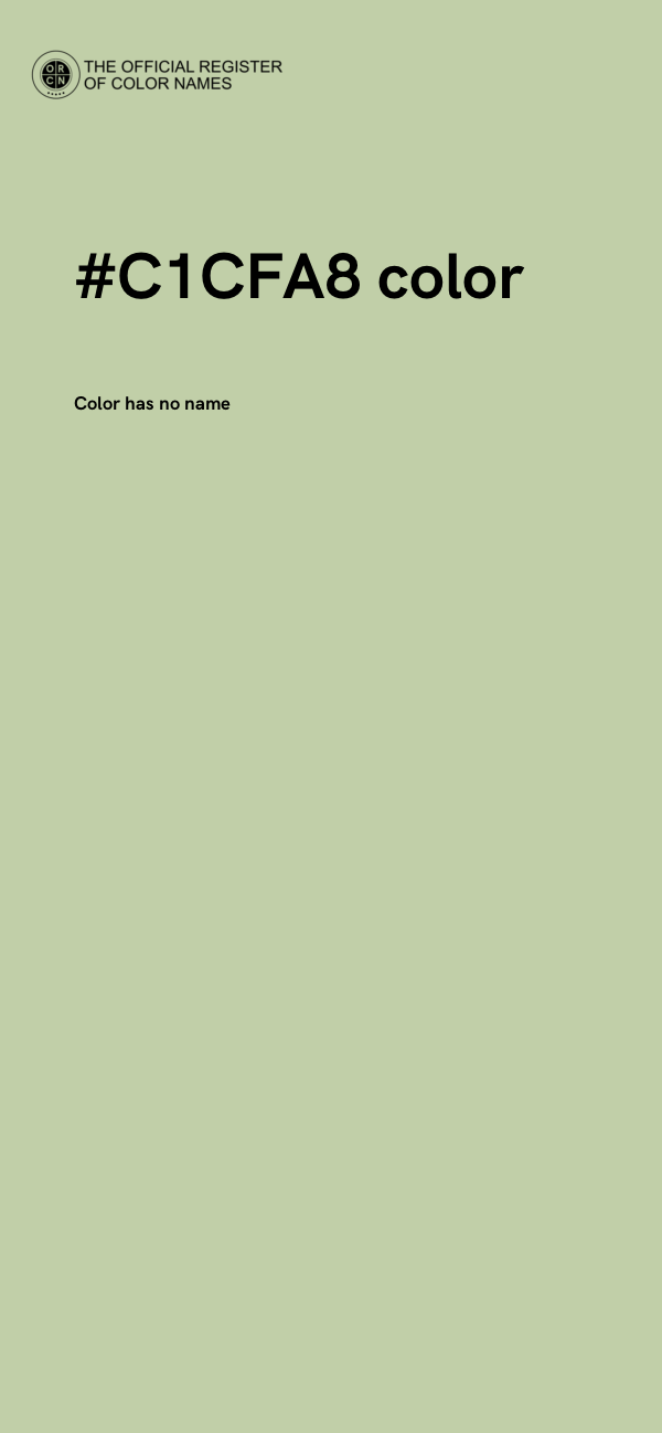 #C1CFA8 color image