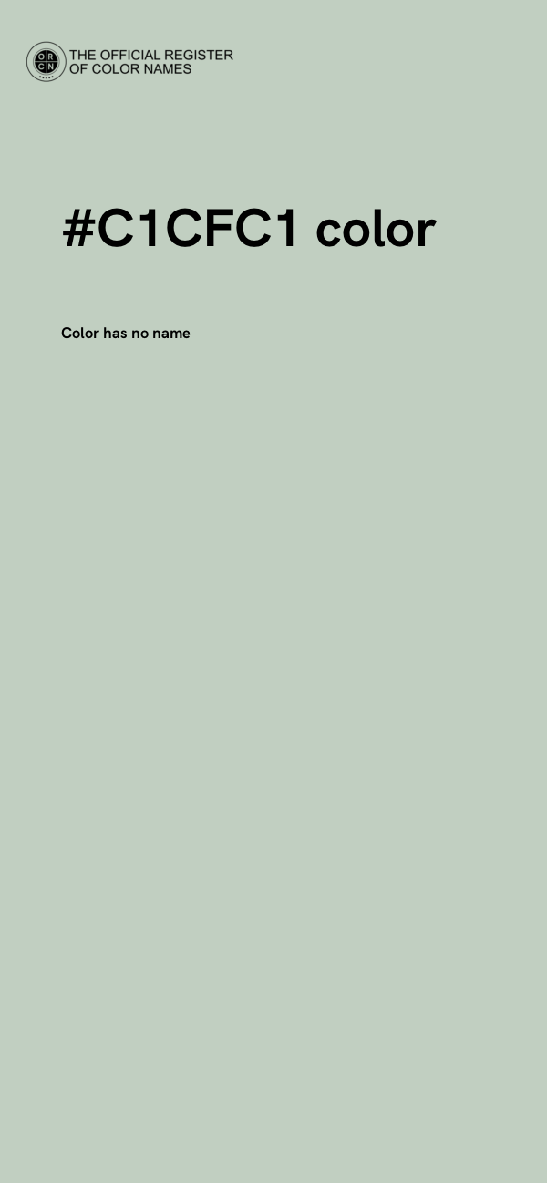 #C1CFC1 color image