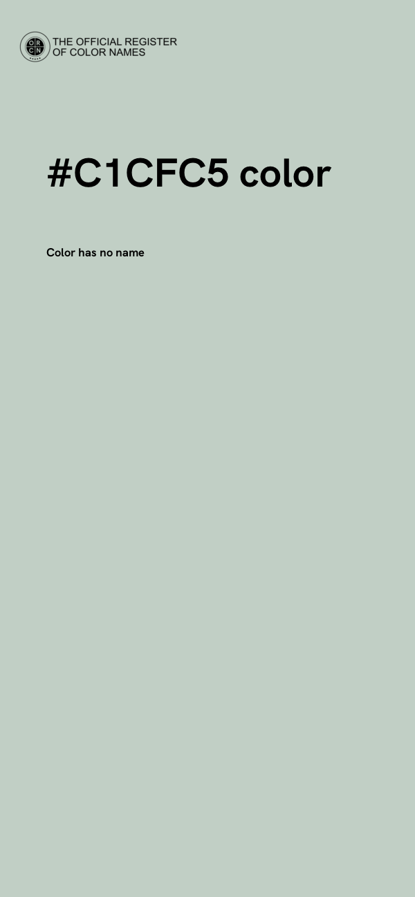 #C1CFC5 color image