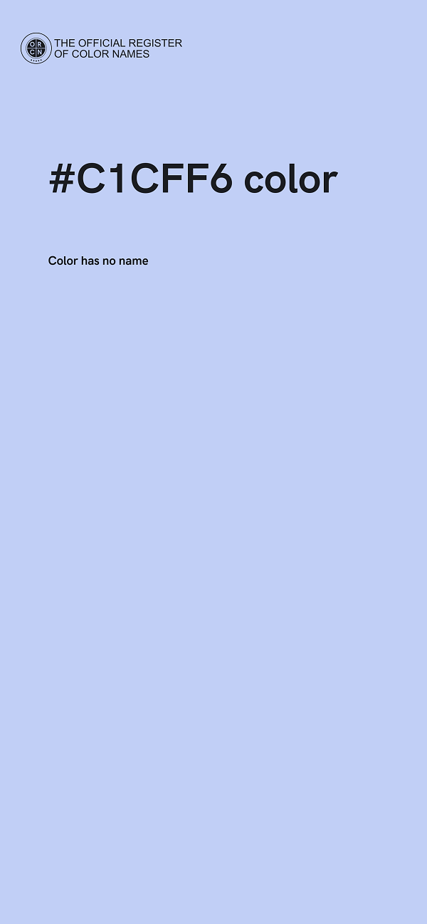 #C1CFF6 color image