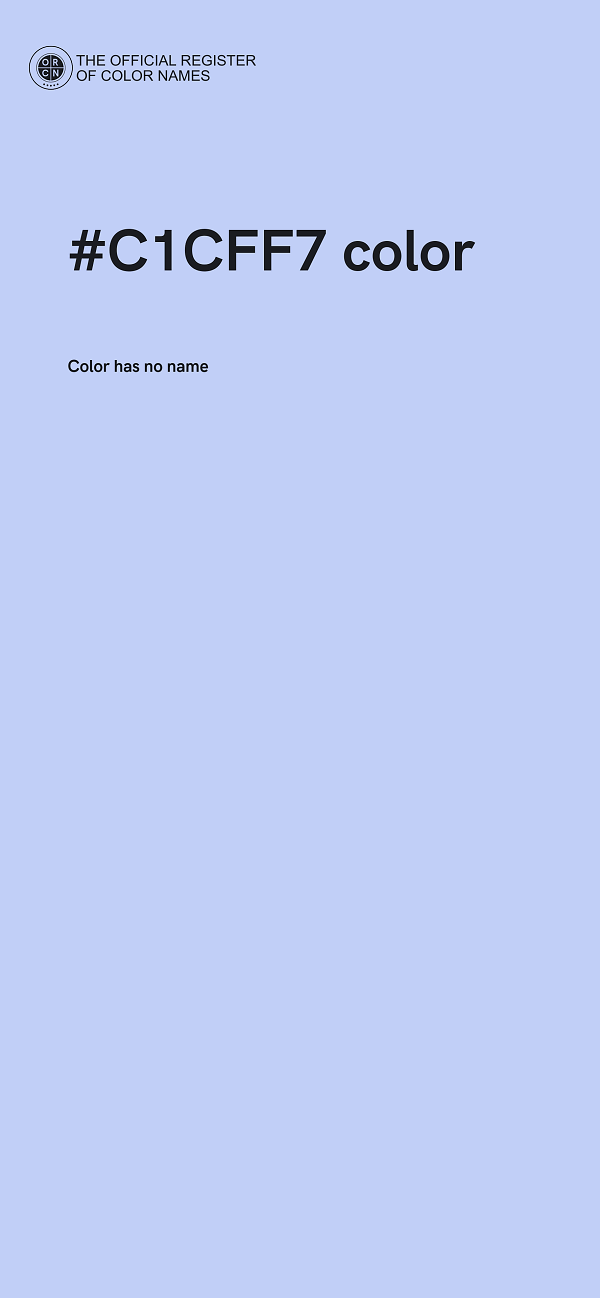#C1CFF7 color image