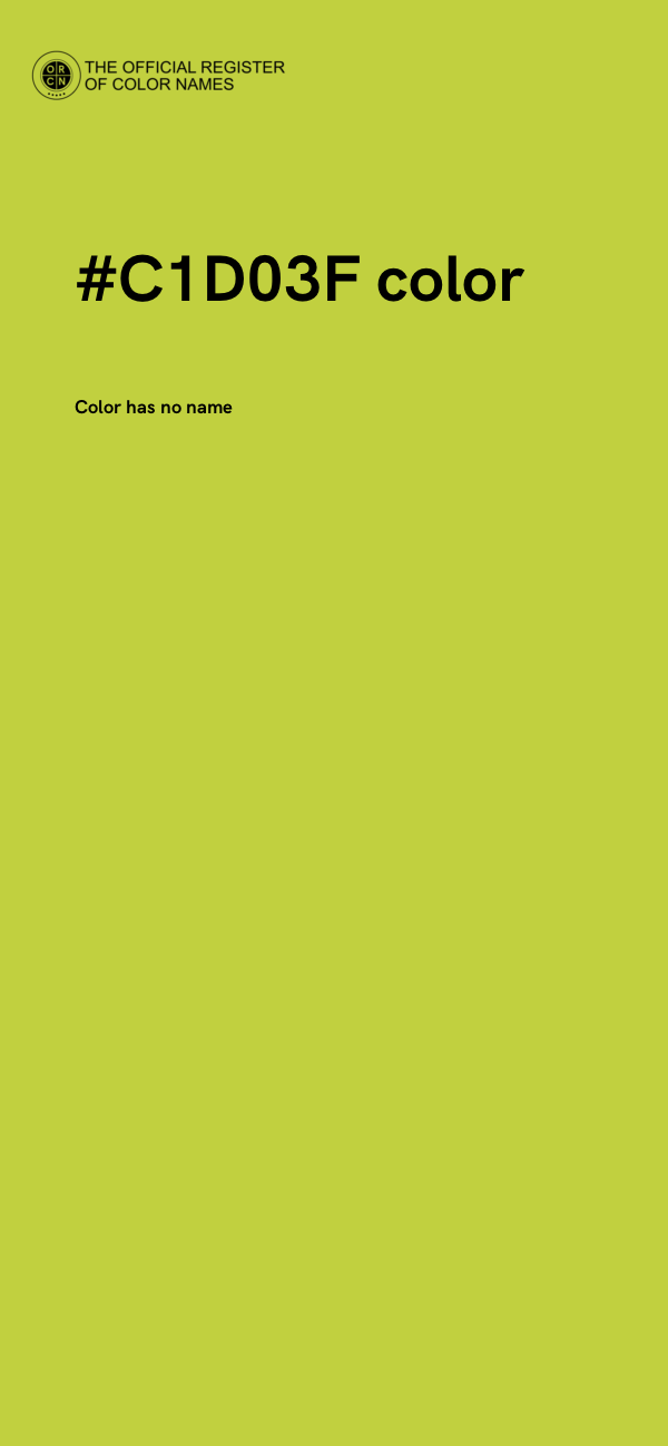 #C1D03F color image