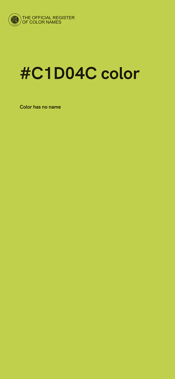 #C1D04C color image