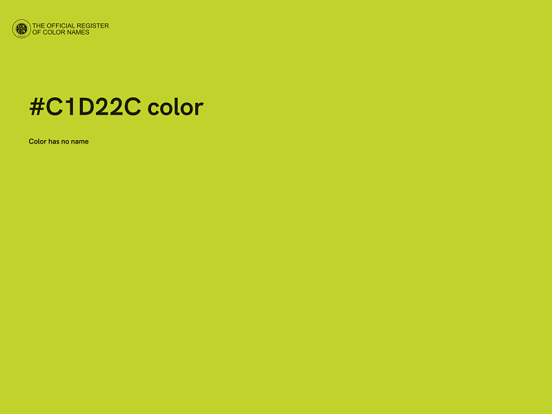 #C1D22C color image