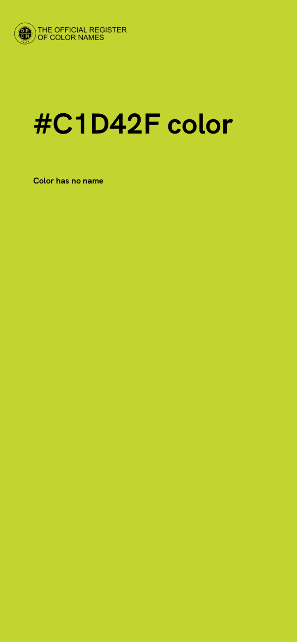 #C1D42F color image
