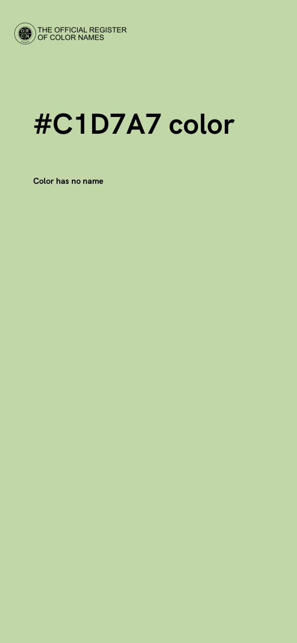 #C1D7A7 color image