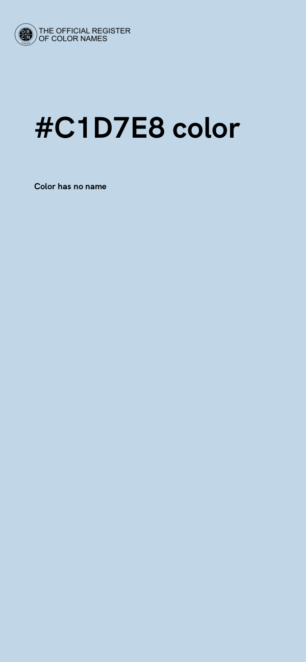 #C1D7E8 color image