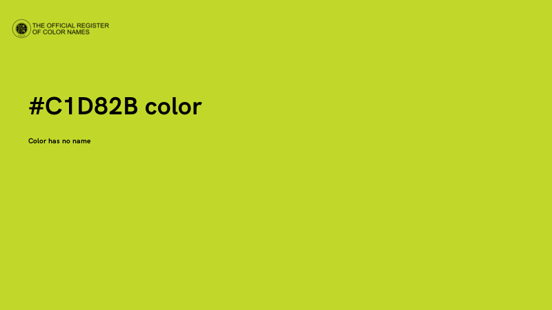 #C1D82B color image