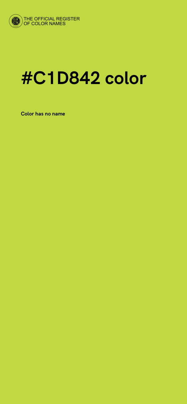 #C1D842 color image