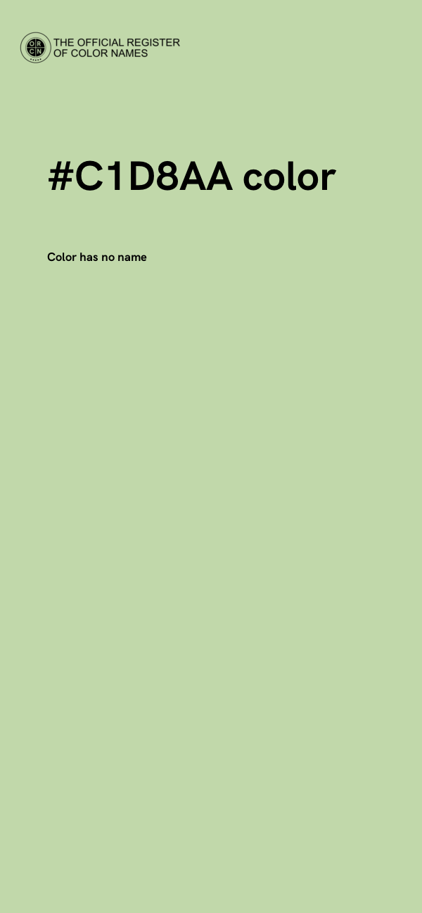 #C1D8AA color image