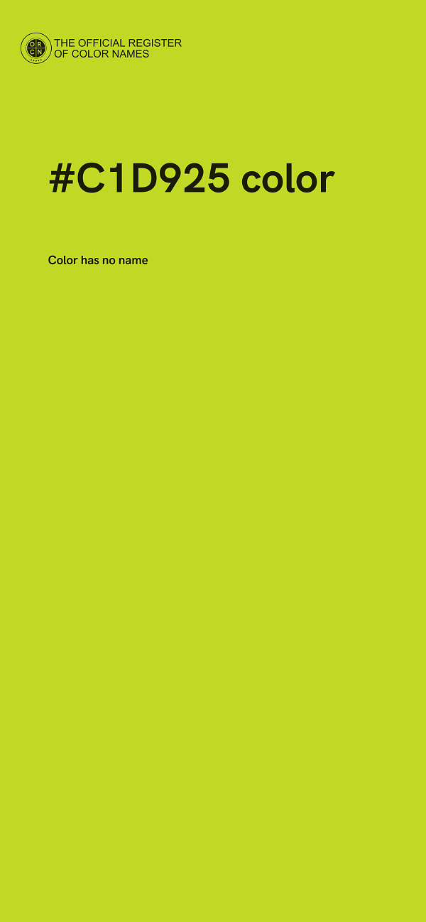 #C1D925 color image