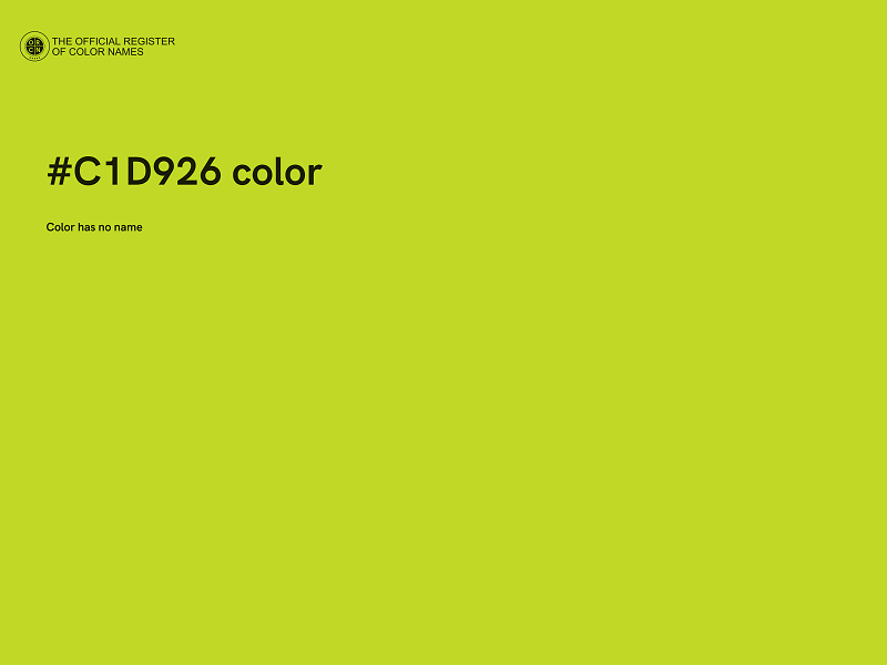 #C1D926 color image
