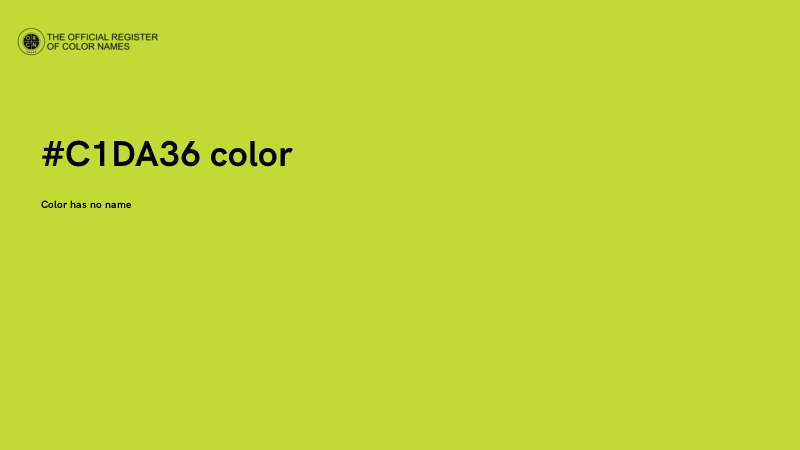 #C1DA36 color image