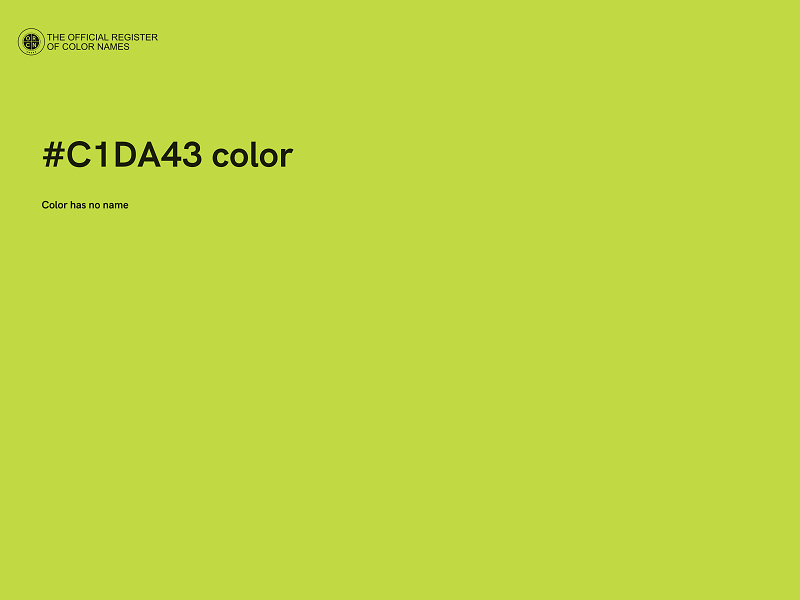 #C1DA43 color image