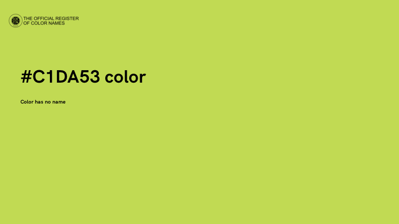 #C1DA53 color image