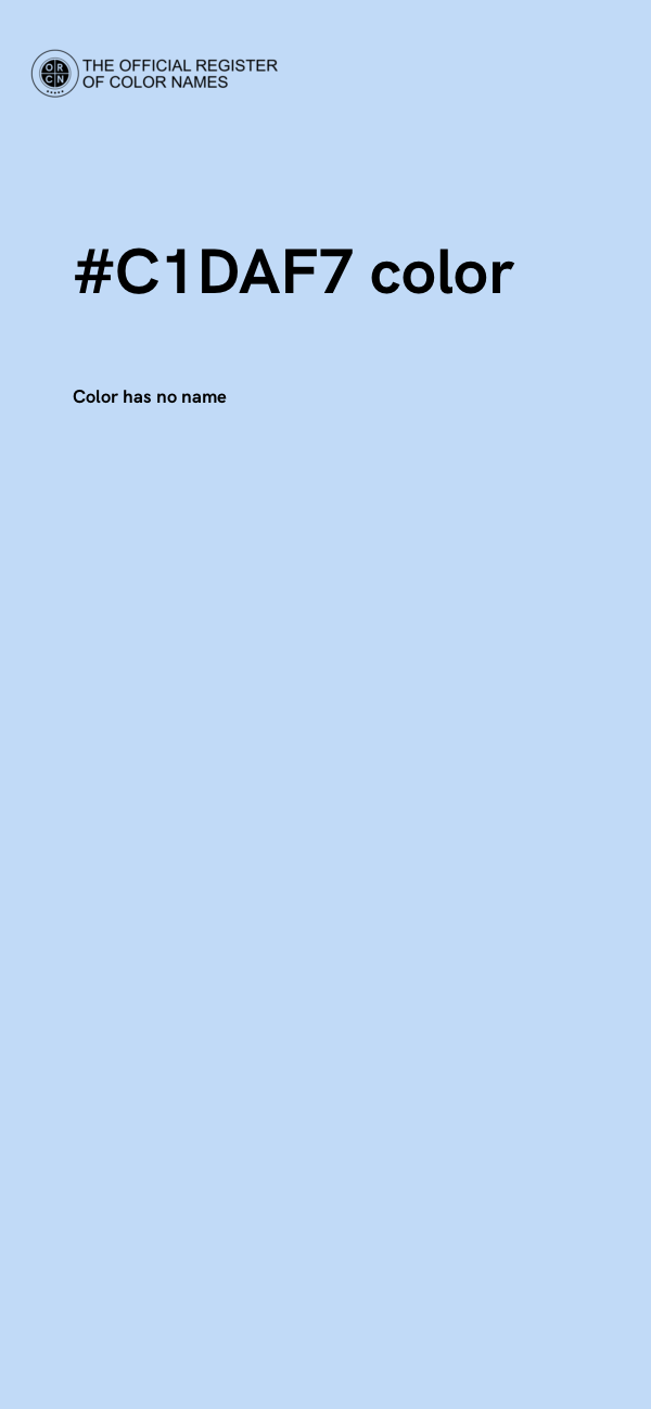 #C1DAF7 color image